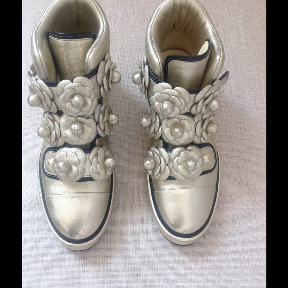 Chanel Camellia Hi-top Sneakers